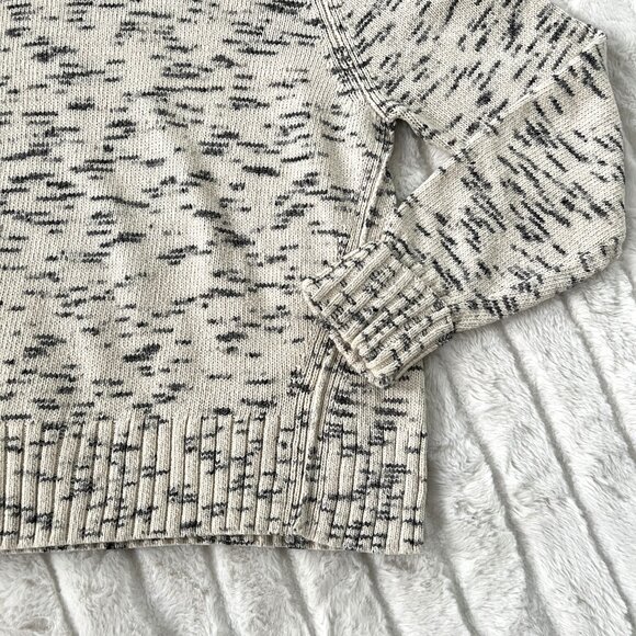 J. Crew Speckled Cotton Sweater (Ivory) M - Picture 6 of 11